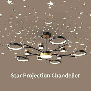 シャンデリアLEDシャンデリアLusterリビングルームベッドルームダイニングキッチンホームインテリアブラックモダンな装飾天井ランプ2022照明器具