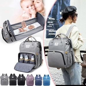 Baby Diaper Bag Bed Backpack For Mom Maternity Bag For Stroller Nappy Bag Large Capacity Nursing Bags for Baby Care Free Hooks Free Shipping