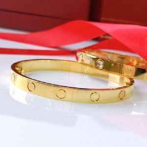 Designer skruvarmband smycken märke Bangle Gold Plated Titanium Steel Diamond For Women Men Sier Classic Armband Party Gift Bangles