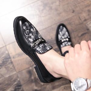 PU Leather Loafer Shallow Classic Black 2021 New Men Shoes Spring Autumn Slip on Round Toe Casual Business Shoes Outdoors Comfortable Concise DH603