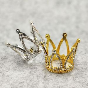 Baby Crown Rhinestone Photo Photography Props Diy Headband Ring Mini Dekoration Nyfödd guld Silver Memorial Headdress M3275