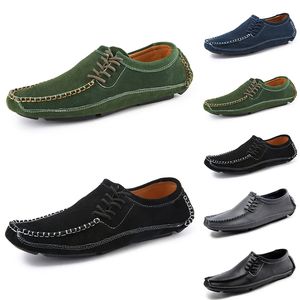 Rabatt Non-Brand Männer weiche Lazy Peas Schuhe weiß schwarz grau braun Mode Outdoor Pedal Leder handgefertigte lässige Turnschuhe