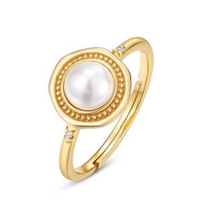 Anelli cluster giapponese Giapponese Geometrico Geometrico Geometrico Bianco Bianco Branco Anello perla 925 Sterling Silver Gold For Donne Belle Gioielli all'ingrosso 2022