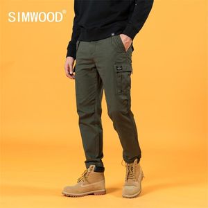 Simwood outono inverno nova cargas calças homens calças táticas magro ajuste tornozelo-comprimento militar trousers qualidade roupas 201110