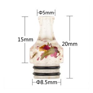 2Styles Epoxy Resin 810 510 Drip Tip Flower Vase Bottle Shaped Wide Bore Mouthpiece For for 510 810 Thread Tank Atomizer