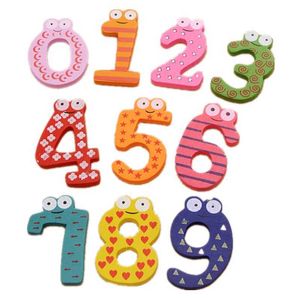 10pcs Montessori Baby Number Refrigerator Fridge Magnetic Figure Stick Mathematics 26 pcs letter Wooden Educational Kids Toys for Children