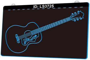 LS3725 Gitara Grawerowanie 3D LED Light Sign Hurt Speety