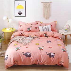 Comforter Bedding Sets For Children Lovely Yellow Duck Bed Linings Animal Duvet Cover Pillowcase Warm Flat Bed Sheet bedding 201119