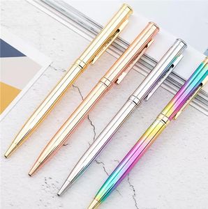 2022 Neue exquisite Metall Signature Gold Stift Werbegeschenk Geschenk Kugelschreiber School Office Writing Supplies Schreibwaren