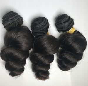 Mänskligt hår förlängning lösa våg hår buntar 100% naturligt obearbetat jungfru 10a kvalitet grossist hårförsäljare