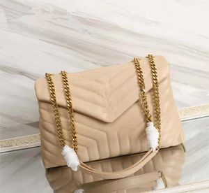 Женская сумка квадратная толстая цепочка LOULOU из натуральной кожи женская большая вместительная сумка на плечо высокого качества стеганые сумки-мессенджеры