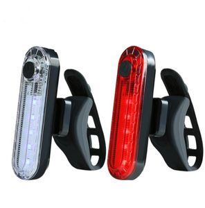USB Rechargeable Head Ogon Light Cob Wodoodporna Lampa Tailling 100LM Rowerowa Rowerowe Przednie Tylne Light Bike Bezpieczeństwo Światła Ostrzegawcze