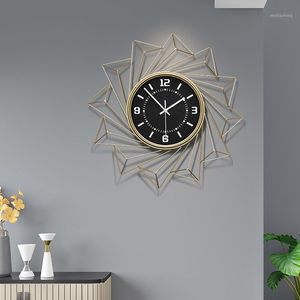 Väggklockor vintage klocka modern design stor metall nordisk överdimensionerad enkla vardagsrum reloj väggmålning hemklocka yy60wc1