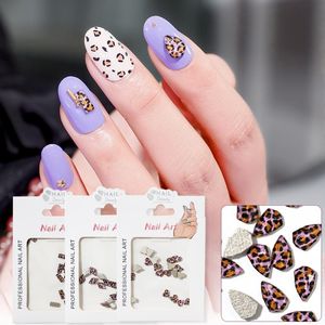 Nail Art Decorations 1Bag Sexy Leopard Rhinestone 3D Multi-shape Wild Animal Skin Glass Decoration Flatback Design Manicure Accessories KB#3