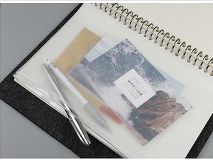 A5 A6 A7 CLEAR PUNKED BINDER Fickor för bärbara datorer 6 hål Zipper Loose Leaf Bags PVC Frosted Notebook Fickor Kuvert Lagring Snabbt fartyg