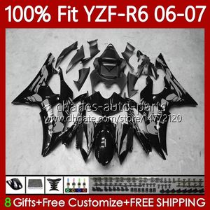 OEM Motorycycle Cody для Yamaha YZF Graffiti Grey R 6 600 CC YZF600 YZF-R6 06-07 Кузов 98NO.129 YZF R6 2006 2007 YZF-600 600CC YZFR6 06 07 Форма для инъекций на 100%