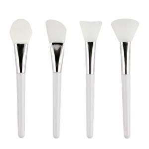 Escova de máscara de silicone branco escova de pele macia lama misturando face escovas Fundação facial