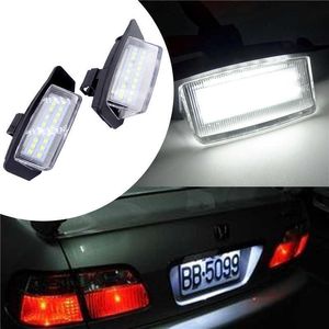 Ny 2 st LED-nummer Licensplatta Lampor Lampor för Mitsubishi Outlander XL (CW) 2006-2012 Lancer Sportback 2008 ~ 2012 Bil tillbehör