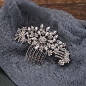 Hair Clips & Barrettes Pearl Flower Alloy Styling Side Comb Bridal Piece Accessories For Women And Girls LB