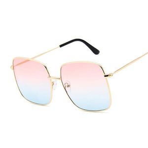 Wholesale- Sun For Shades Retro Women Fashion Square Sunglasses Female Big Lunette Color Metal Designer Vintage Glasses Progressive