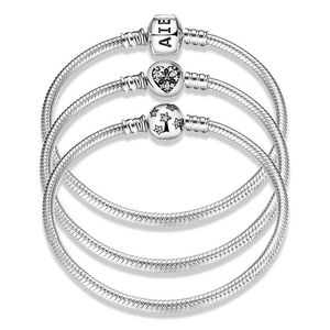 Bracciali in argento sterling 925 per donna Catena a forma di serpente Accessori per gioielli di moda Regalo di San Valentino per la festa della mamma