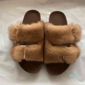 Pantofole H in lana di alta qualità Le donne indossano sandali coreani alla moda 2021 e scarpe basse casual in estate