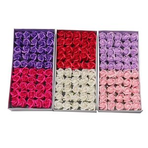 50 stücke Rose Künstliche Blumen 2 Farbe Seife Rose Kopf Für Bouquet Flores Machen Party Frühling Hochzeit Dekoration Mariage Gefälschte blume LJ200910