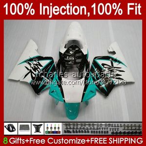 Injektion för Honda MC28 PGM4 NSR250R 102HC.124 Cyan White NSR 250 250R 94 95 96 97 98 99 NSR250 R 1994 1995 1996 1997 1998 1999 Fairings