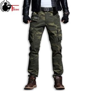 Pamuk Ordu Kentsel Giyim Kamuflaj Erkekler Askeri Stil Cep Taktik Kargo Pantolon Uzun Uzunluk Erkek Savaş Camo Pantolon 201110