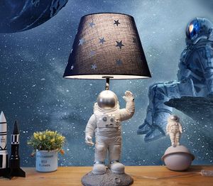 Spaceman tecknad bordslampa kreativ amerikansk enkel modern