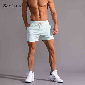 M￤ns casual shorts sexig fritid korta byxor gr￶n svart lappt￤cke sn￶rning ficka sommar ny mode strand man kl￤der 220312
