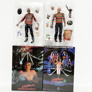 Freddy Krueger 그림 Elm Street Freddy Krueger 프레디의 악몽 액션 피겨 장난감 공포 할로윈 선물 LJ200928