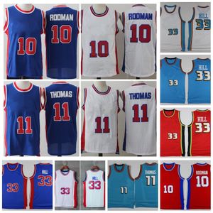 Vintage 10 Rodman Jersey 11 Thomas 40 Laimbeer 4 Dumars 33 Hill 0 Drummond 1 Jackson