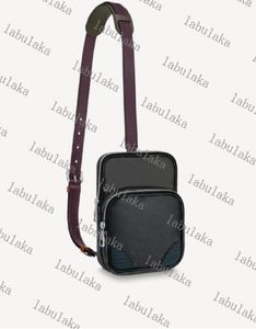Bags M45439 Mensageiro lateral do utilitário Crossbodybodybody genuine cauhide couather designer canvas de ombro cintura
