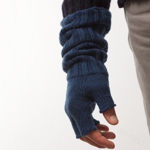 Winter Warm Gloves Mens Wrist Arm Crochet Knitting Hollow Fingerless Outdoor Cycling Gloves