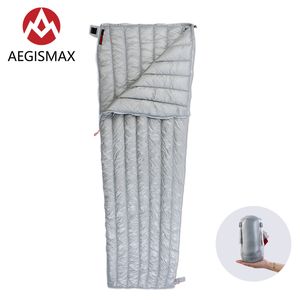 AEGISSMAXエンベロープダウン寝袋ホワイトガース超ライト800FP屋外キャンプハイキングトリップバックパックのための暖かい防水