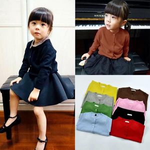 Pullover Baby Boys Girls Cardigan Spring Autumn Kids Sweaters Sweater For Candy Color Knitted Cotton Outerwear