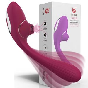 Suger dildo vibrator för kvinnor klitoris nippel suger orgasm stimulator vagina massager vibration sex leksak för kvinnor