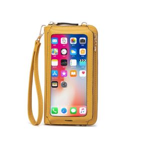 Cell Phone Pouches Women Pvc Transparent Multifunctional Large Capacity RFID Phone Shoulder Bag