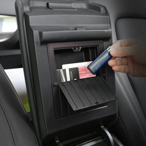 Scatola dell'organizzatore di immagazzinaggio nascosta del bracciolo dell'automobile per Tesla Model 3 Y 2017-2021 Accessori per la modifica degli interni Cassa della console centrale Ricambi auto