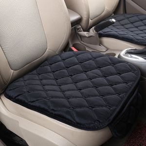 Autumn Winter Cars Seat Cushion Backless Thickening Car Mats With Pocket Rhombus Pattern Non Slip Kit Solid Color New Arrival 7 5rp G2