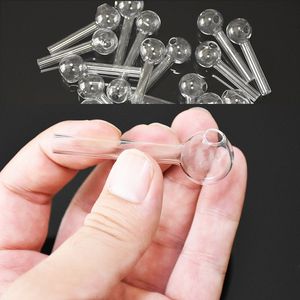 65mm Clear Glass Pipe Oil Nail Burning Jumbo Pipes 6.5cm length Thick Transparent Great Smoking Tubes 2.5 inch Pyrex Glass Burner Concentrate for Smokers Wholesale