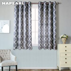 Short ready made modern curtain living room window kitchen window grommet top treatments semi-blackout bedroom LJ201224