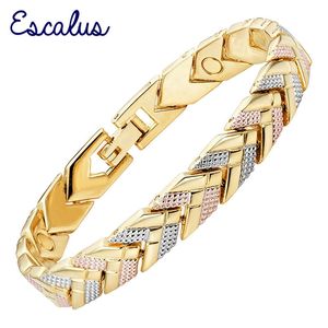 Escalus Trendy Dames Magnetische Armband voor Vrouwen Tone Gold Color Bangle Fashion Charm Armbanden Meisjes Sieraden