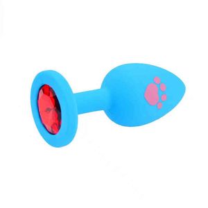 NXY Anal Plug Bestco 18+ Silicone Sex Toys Cat Paw Butt Beads G-spot Stimulate Massage Bdsm Cute Adult Erotic for Couples Pleasure1215