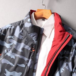 ファッションカジュアルメンズダウンジャケット三次元印刷防水ファブリック暖かいジャケット快適で多用途のメンズジャケットY4VT