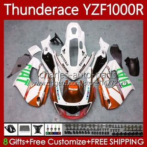 Yamaha Thunderace Yzf 1000 R 1000R YZF1000R 96-07 87NO.102 YZF-1000R 오렌지 화이트 96 03 04 05 06 07 YZF1000-R 1996 1997 1998 1999 2000 2001 2002 2007 Fairing