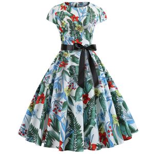 Teenagers Party Dress Prom Party Dress For Girls 2020 Flower Print Dresses Summer Women Clothing Girls Dot Dress Girl Clothes LJ201109