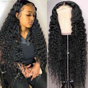Wholesale Deep Wave Front Hu s for Black Women Transparent 13x4 Lace Frontal Brazilian Hair Closure Wig