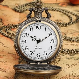 Män kvartsficka klockor Alloy United States Military Series Retro Style Round White Dial Pendant Watch Necklace Chain Clock Gift181g